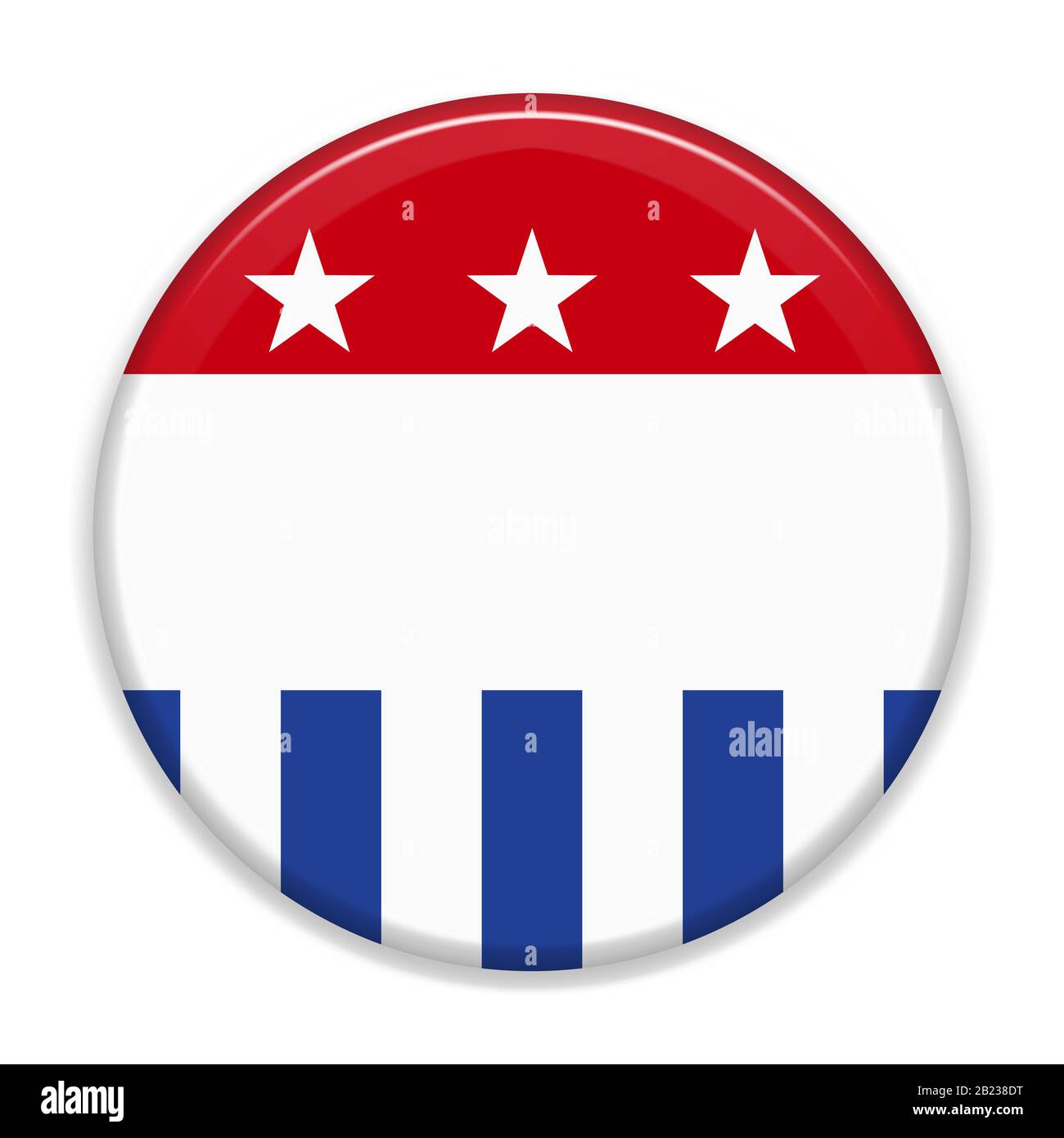 US-Wahlhintergrund, für Pin, Badge, Wahlkampf-Taste. Stockfoto