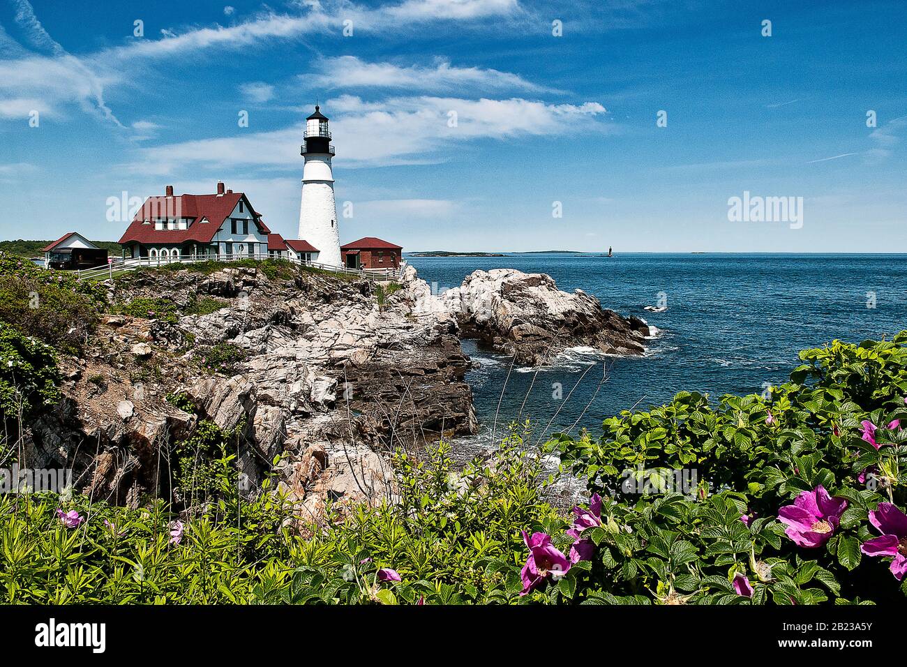 Portland Head Lighthouse in Maine, Neuengland Stockfoto