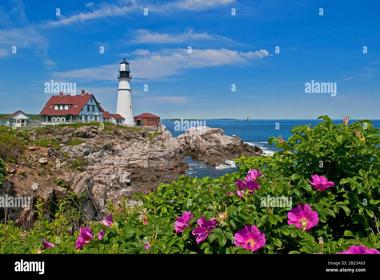 Portland Head Lighthouse in Maine, Neuengland Stockfoto