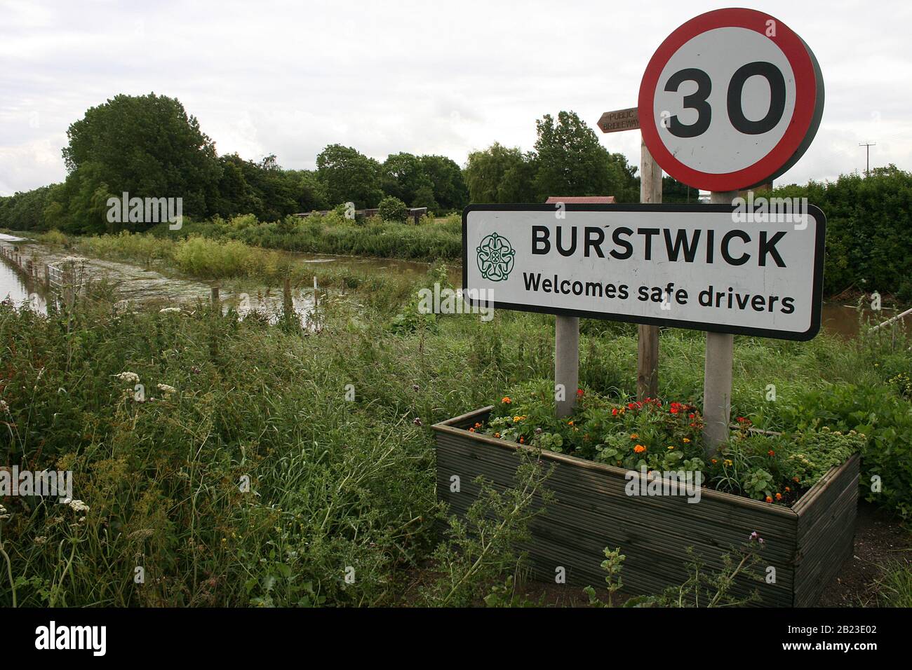 Burstwick Hochwasser 2007 Stockfoto