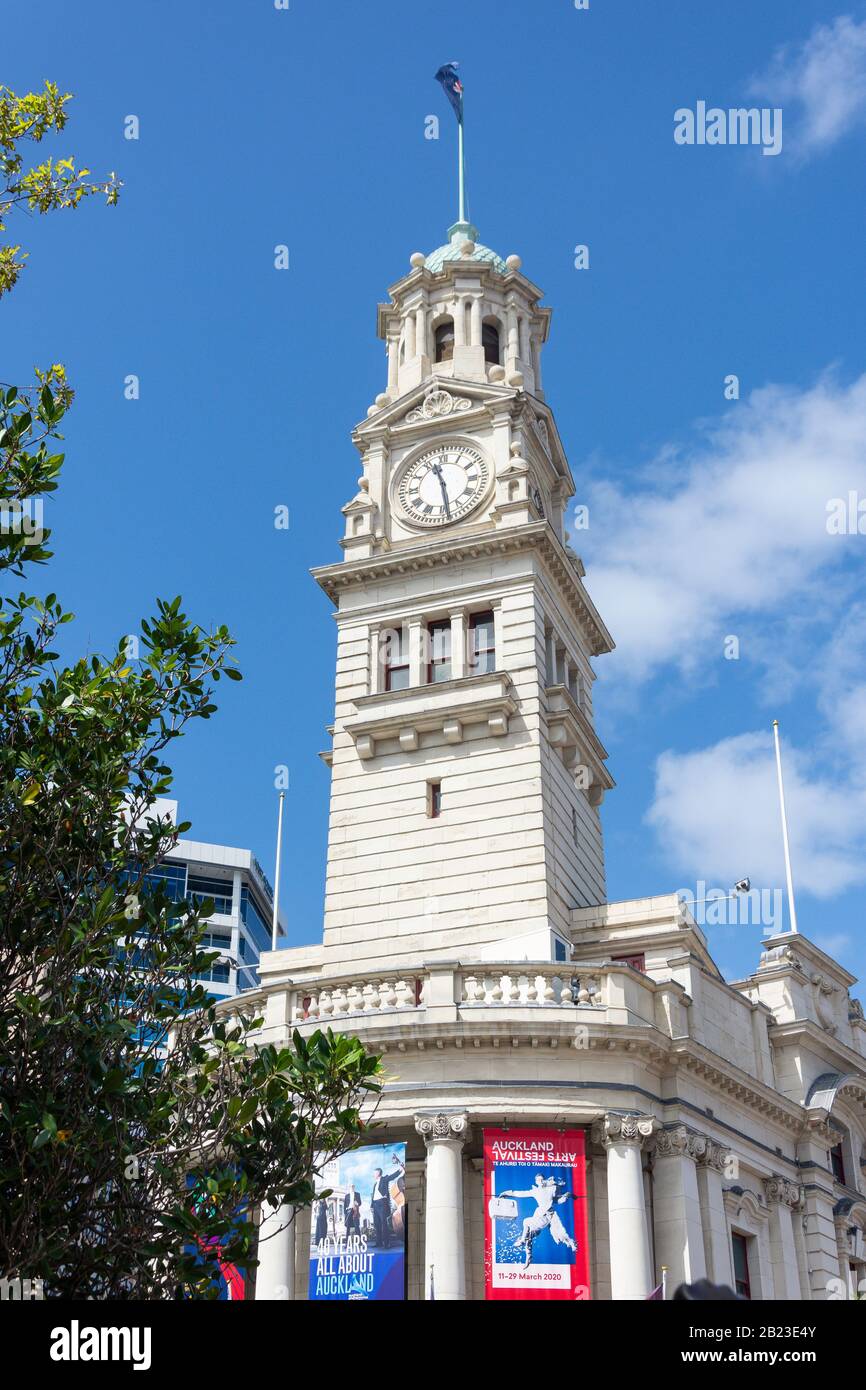 Historische Auckland Town Hall, Queen Street, City Center, Auckland, Auckland Region, Neuseeland Stockfoto