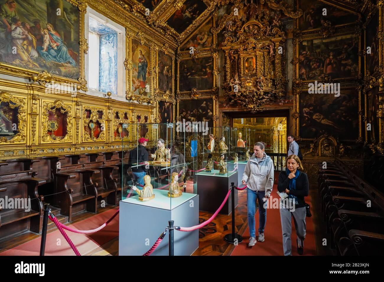 Chorraum im Museum Nacional do Azulejo, einem berühmten Kultur- und Kunstmuseum in Lissabon Portugal Stockfoto