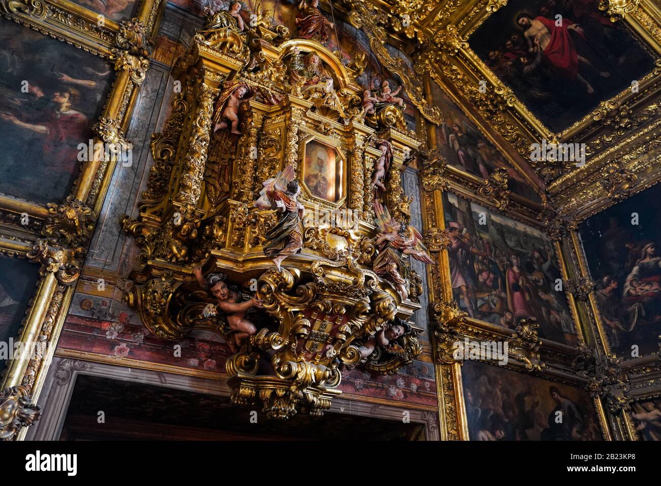 Chorraum im Museum Nacional do Azulejo, einem berühmten Kultur- und Kunstmuseum in Lissabon Portugal Stockfoto