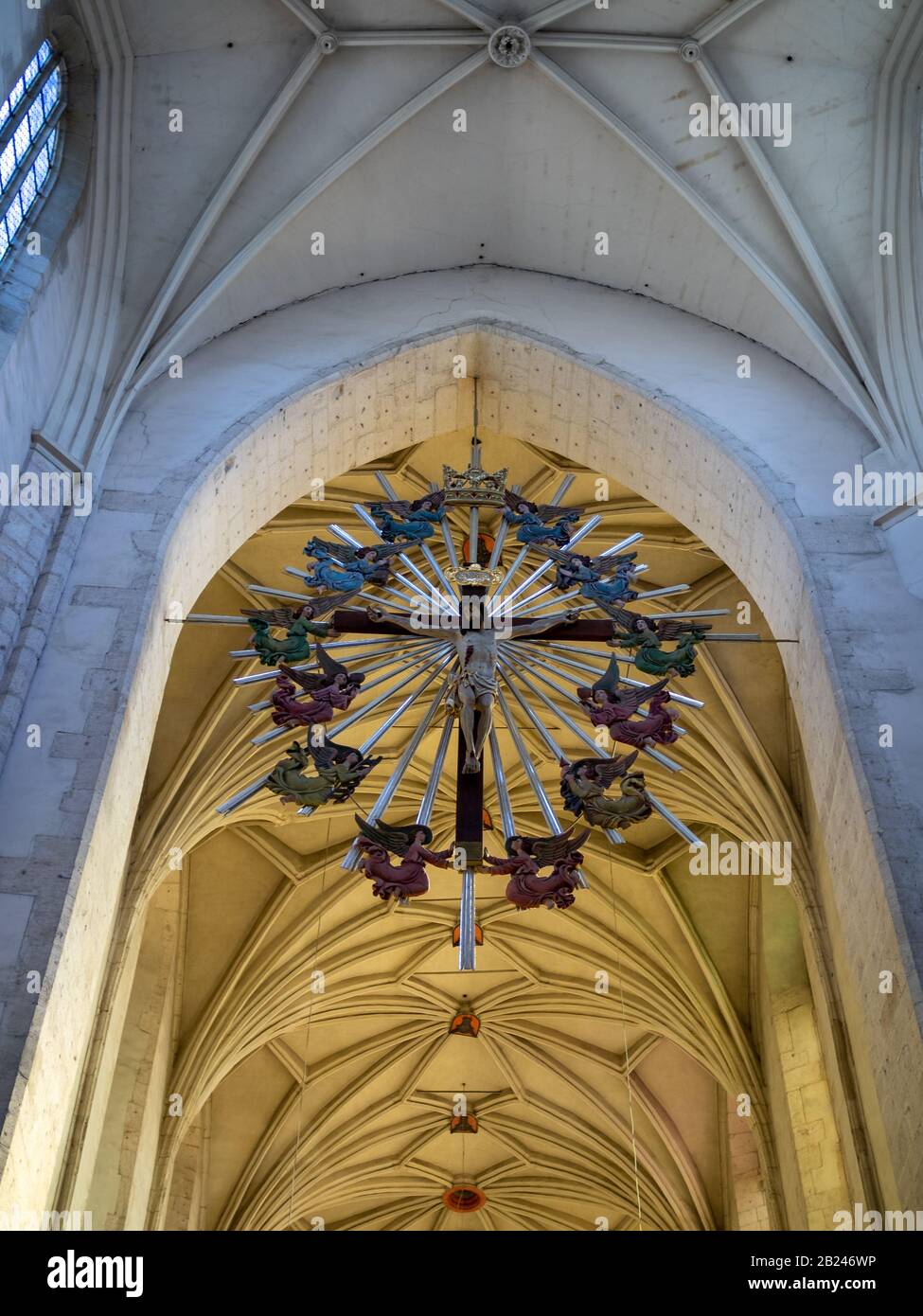 Christus am Kreuz, römisch-katholische Kirche der Hl.Katharina von Alexandria, Krakau Stockfoto