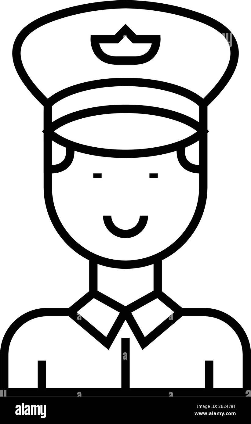 Symbol für Personalzeile, Konzeptschild, Konturvektorabbildung, lineares Symbol. Stock Vektor