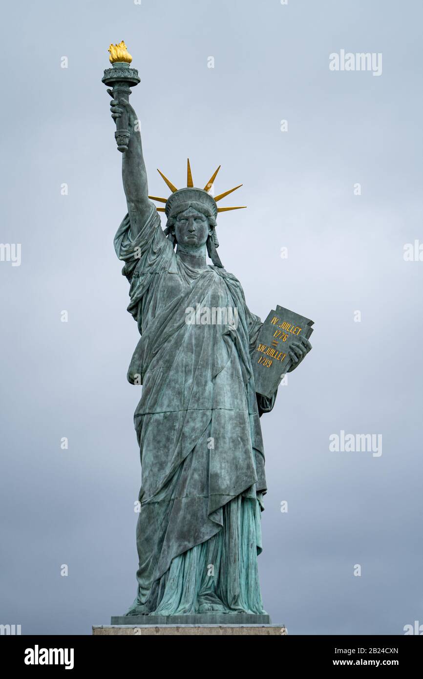 Statue der Freiheit, Paris Frankreich. Eine Nachbildung der