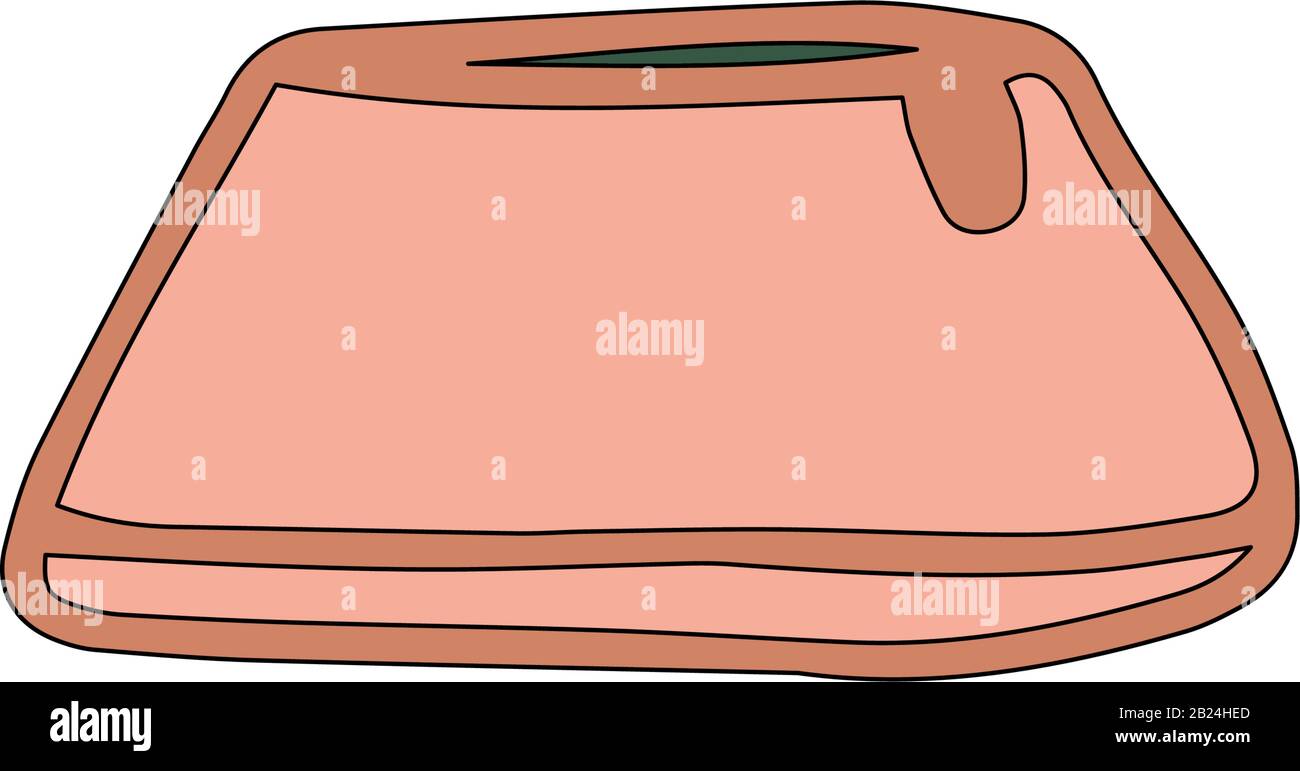 Kosmetikbeutel für Frauen im Cartoon-Stil isoliert auf weißem Hintergrund. Symbol "Vorzeichen". Vektor einfache Abbildung. Kann als Symbol oder Symbol verwendet werden. Dekorationselemen Stock Vektor