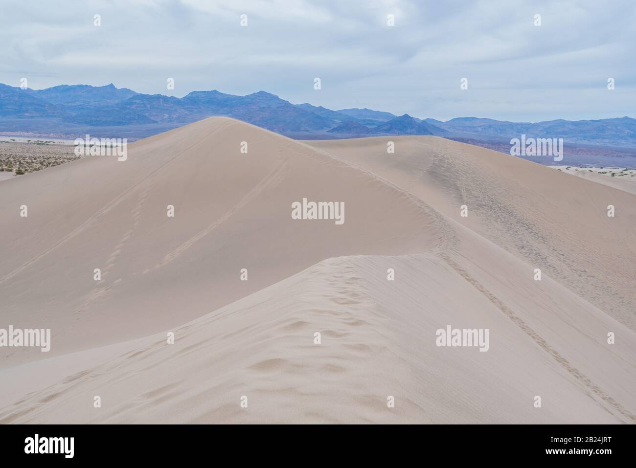 Schöne Mesquite Flat Sand Dunes im Todes-Valley-Nationalpark Kalifornien USA. Stockfoto