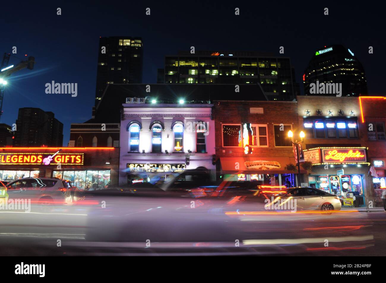 Broadway Street, Nashville, USA Stockfoto