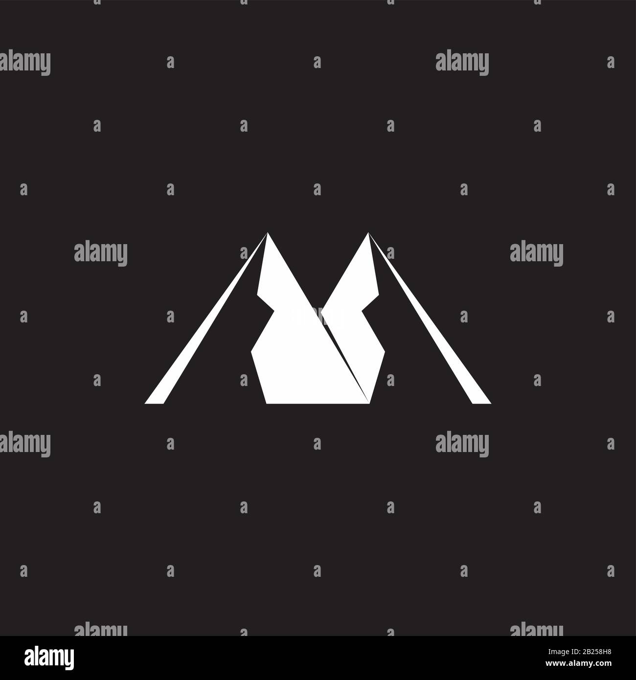 Symbol Berg Geometric Simple negative Space Logo Vector Stock Vektor