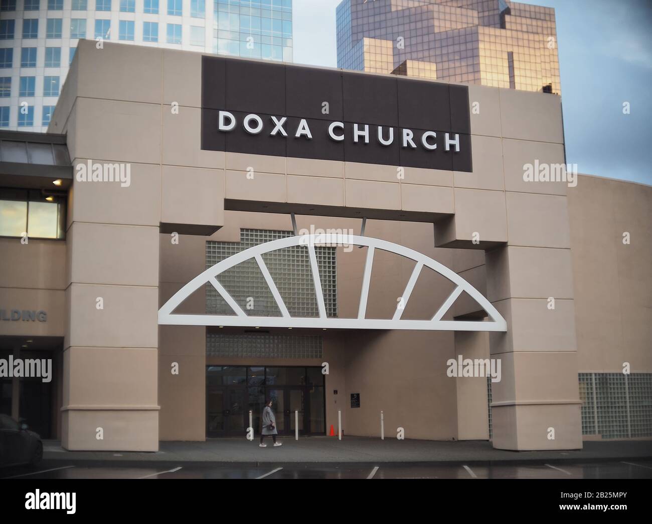 Doxa-Kirche in der Innenstadt von Bellevue WA USA; Februar 2019 Stockfoto