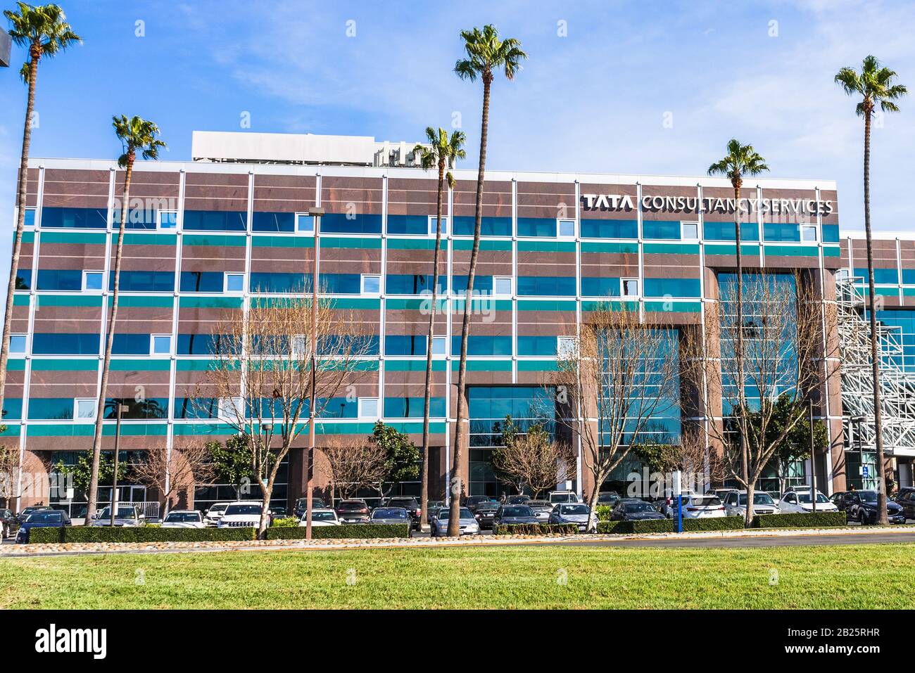 Februar 2020 Santa Clara/CA/USA - Tata Consultant Services ltd. (TCS) Niederlassungen im Silicon Valley; TCS ist ein multinationaler IT-Service in Indien Stockfoto