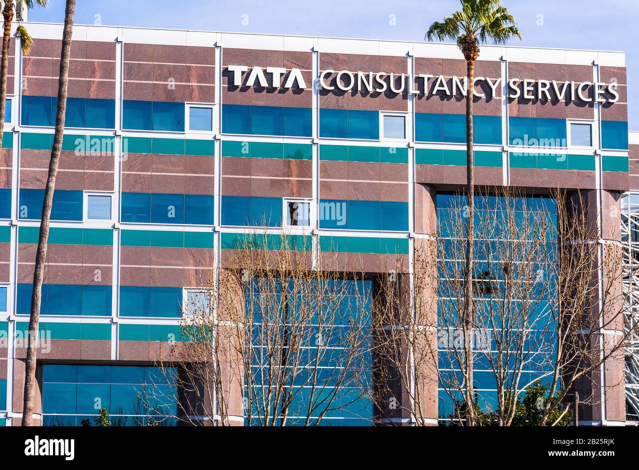 Februar 2020 Santa Clara/CA/USA - Tata Consultant Services ltd. (TCS) Niederlassungen im Silicon Valley; TCS ist ein multinationaler IT-Service in Indien Stockfoto