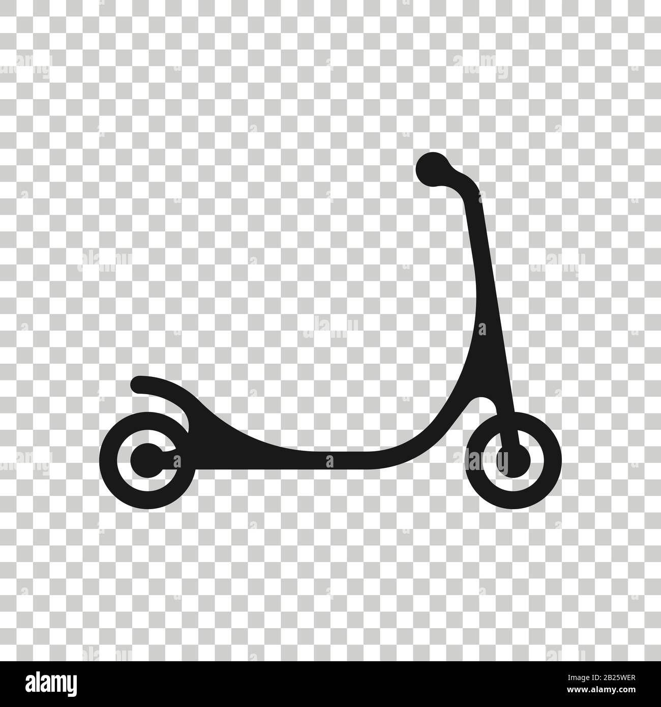 Elektroroller Symbol im flachen Stil. Bike Vector Illustration auf weißem Hintergrund isoliert. Transport Business Konzept. Stock Vektor