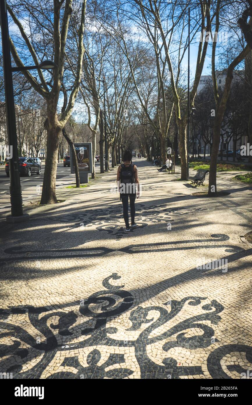 Straßen von Lissabon, Downtown, Lisboa, Portugal, 22. Februar 2020 Stockfoto