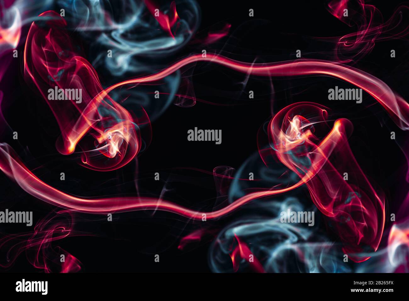 Bunte Rauchformen, dynamisches abstraktes Designbild Stockfoto