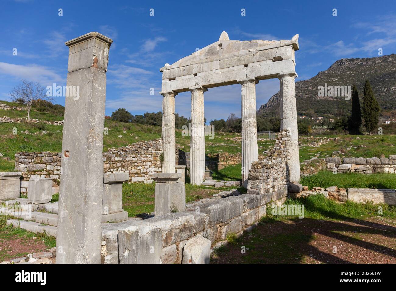 Ruinen in Der Antiken Stadt Messina, Peloponnes, Januar 2020 Stockfoto