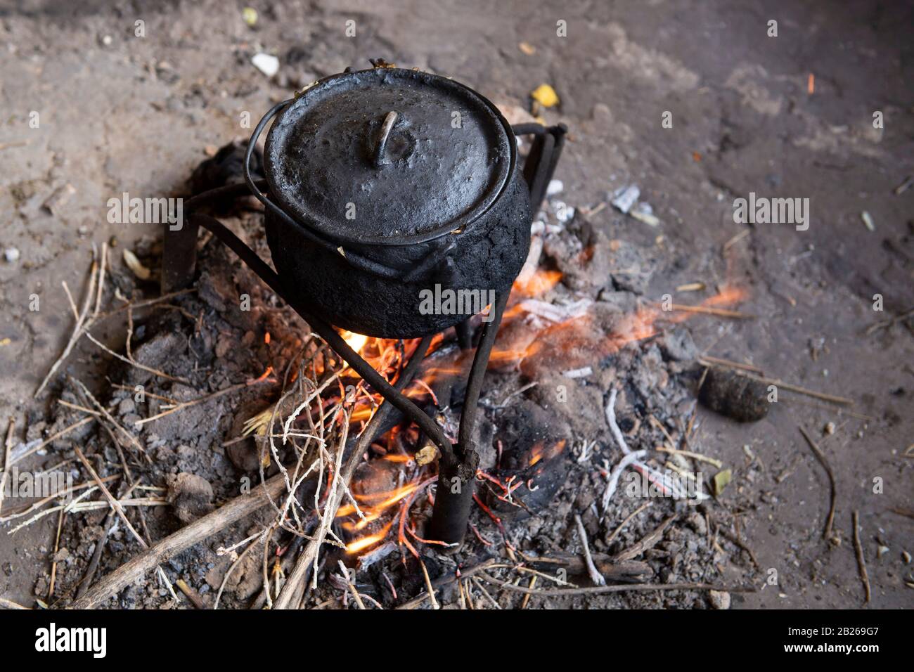 Ha Kome Höhlendorf, Lesotho Stockfoto