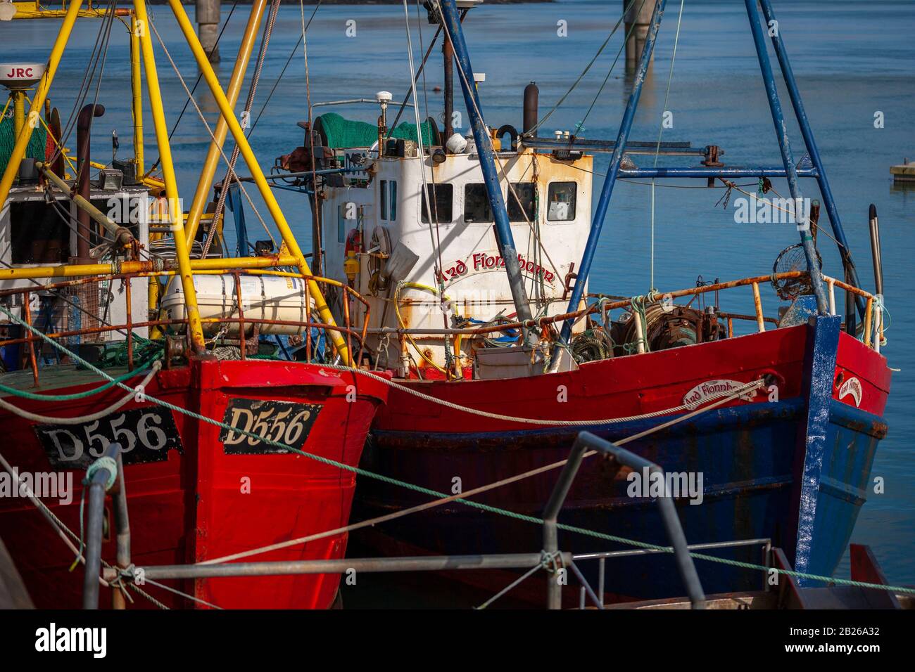 Irish Fishing Boats, Portmagee Harbour, County Kerry, Irland Stockfoto
