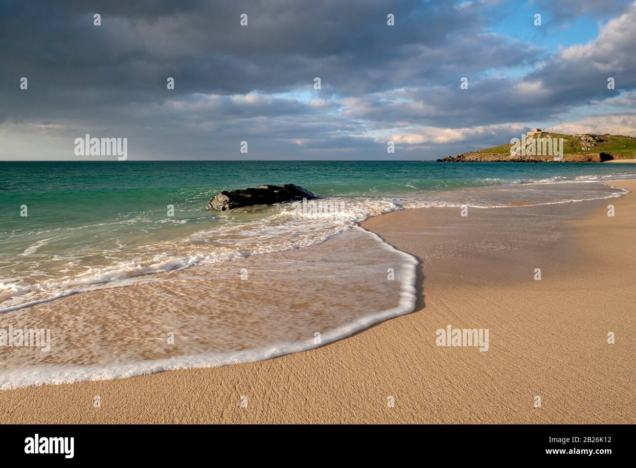 St Ives Cornwall, South West, UK, Artistic Cornwall, Cornish Colors, White Sand, Blue Meas Stockfoto