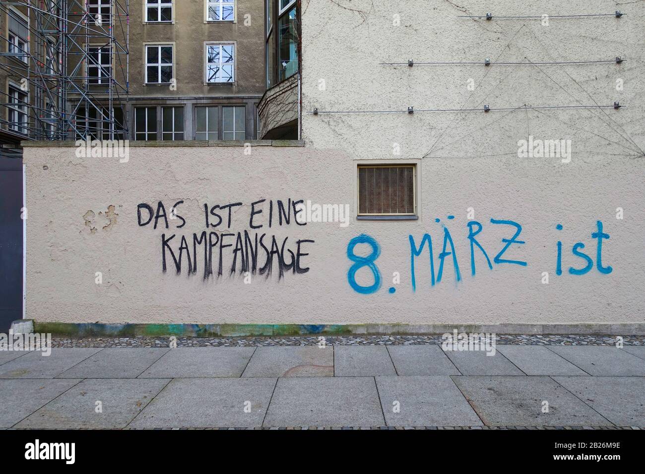 Internationaler Frauentag, Das ist eine Kriegserklärung, der 8. März jeden Tag, Berlin, Stockfoto