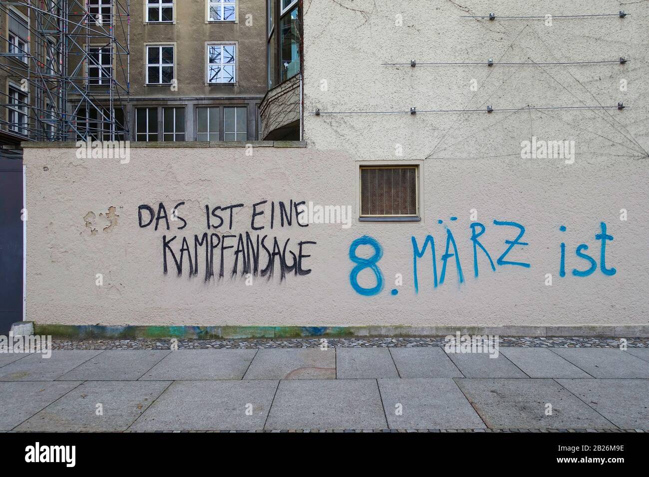 Internationaler Frauentag, Das ist eine Kriegserklärung, der 8. März jeden Tag, Berlin, Stockfoto