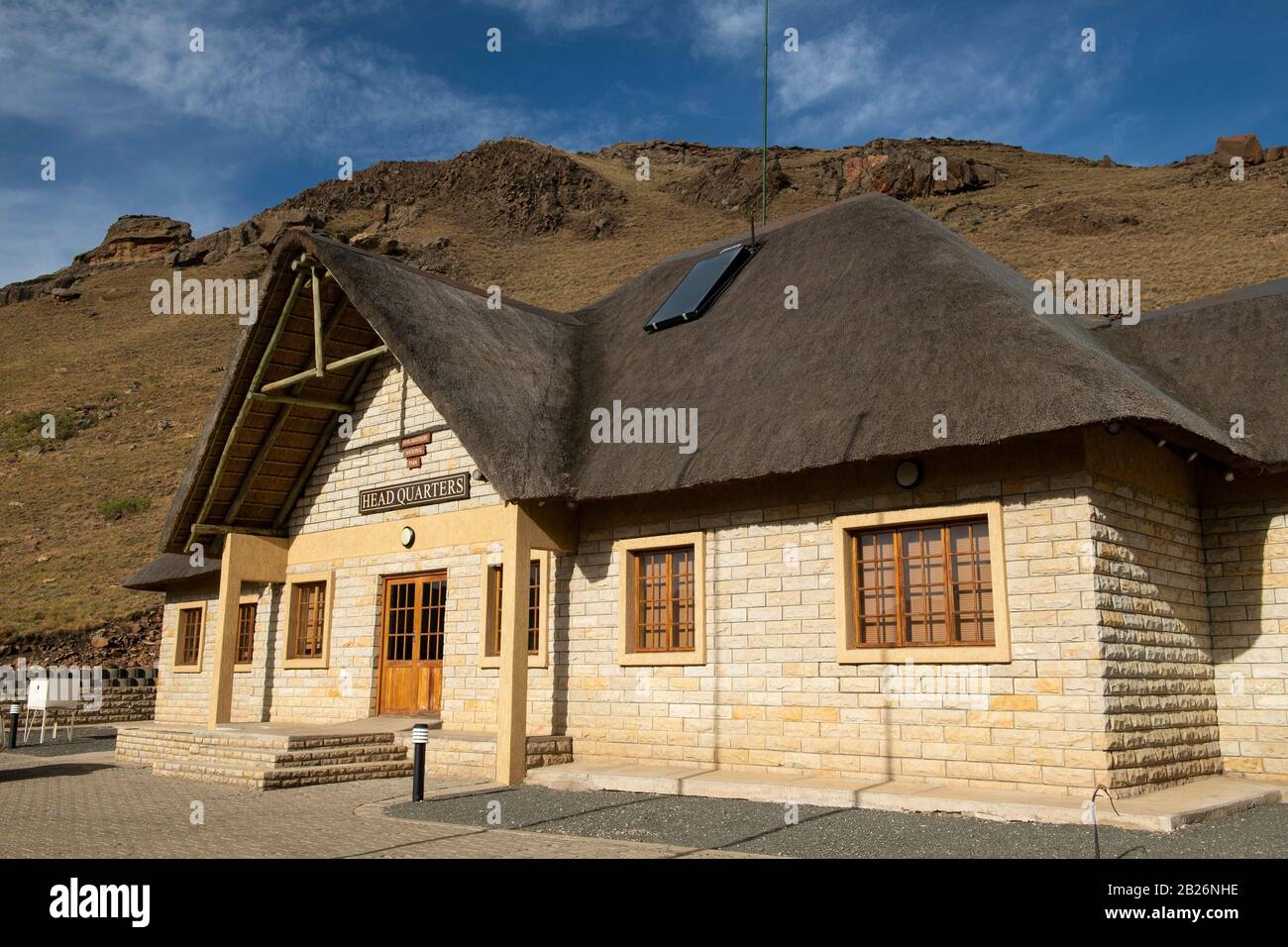 Besucherzentrum, Sehlabathebe National Park, Lesotho Stockfoto