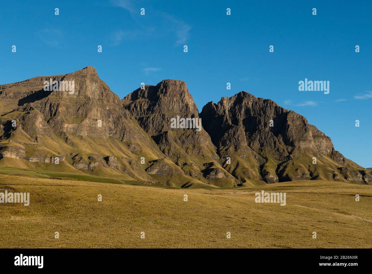 Die Drei Bushmen (Devil's Knuckles) Berge, Sehlabathebe National Park, Lesotho Stockfoto