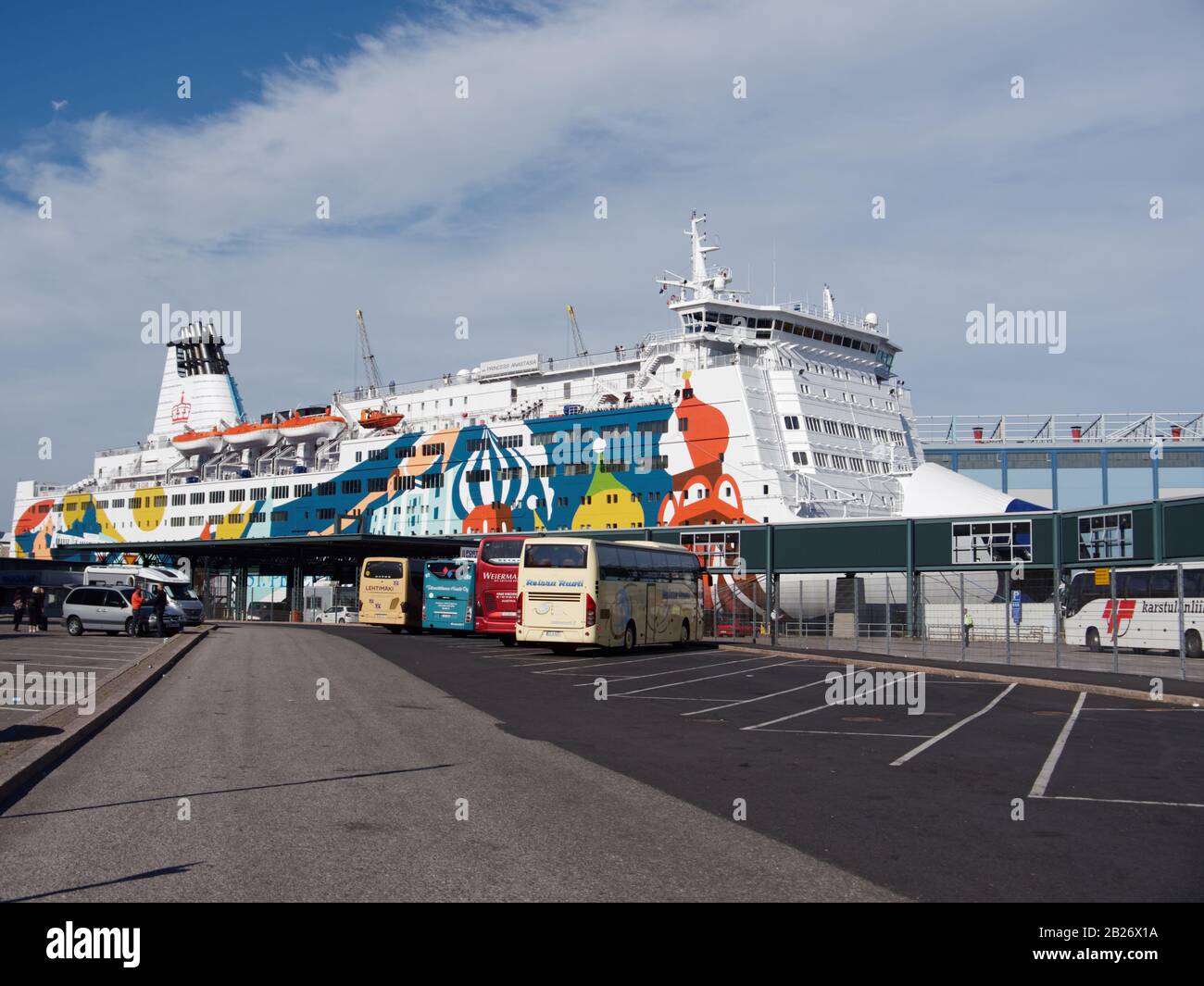 Kreuzfahrtschiff Prinzessin Anastasia im Hafen von Helsinki, Finnland Stockfoto