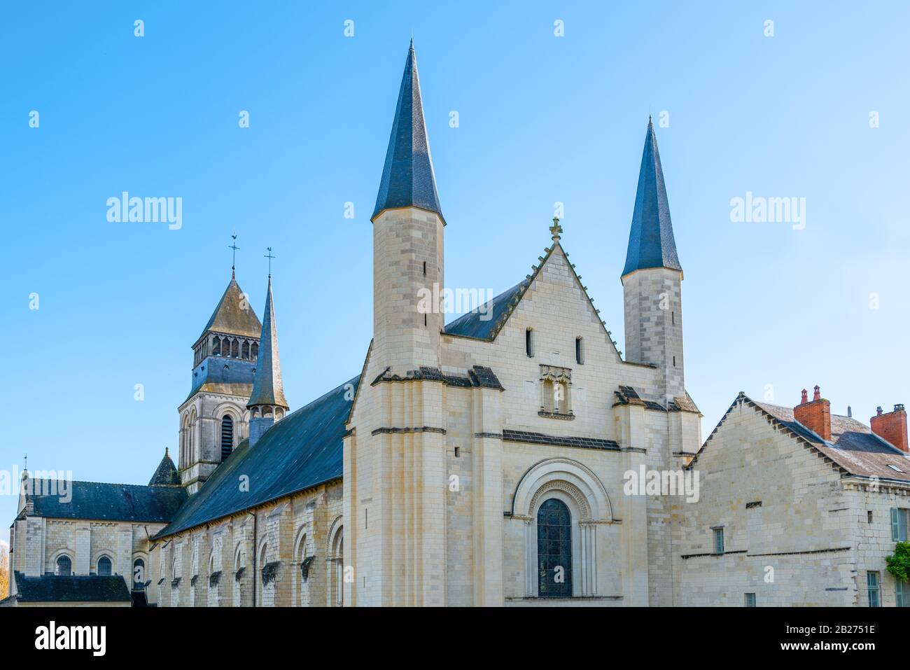 Frankreich, Loiretal, Fontevraud L'Abbey, die Kirche der Königlichen Abtei, Stockfoto