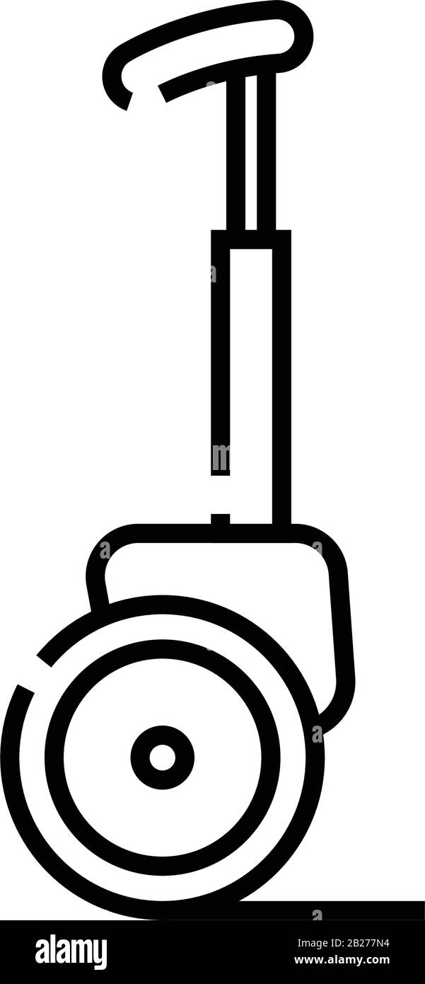 Roller Driving Line Symbol, Konzeptschild, Outline-Vektor-Abbildung, lineares Symbol. Stock Vektor