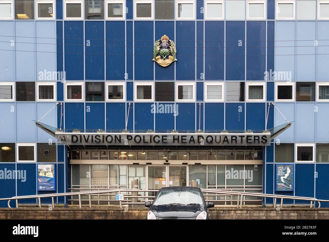 Glasgow City Centre Police Station, Stewart Street, Glasgow, Schottland, Großbritannien Stockfoto