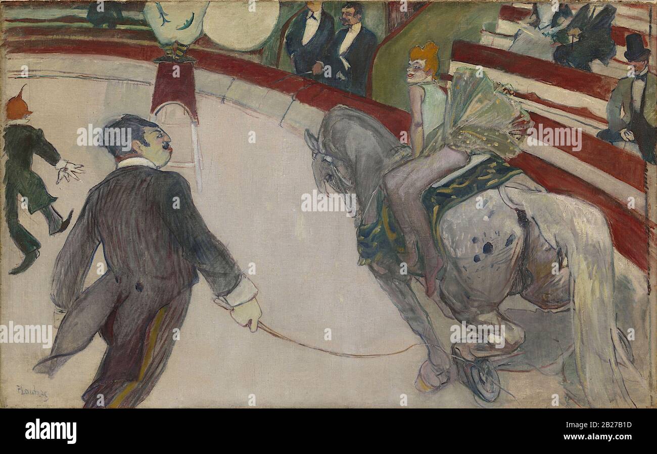 Equestrienne (Auf dem Cirque Fernando) (1888) Gemälde von Henri de Toulouse Lautrec - Sehr hohe Auflösung und hochwertige Bilder Stockfoto