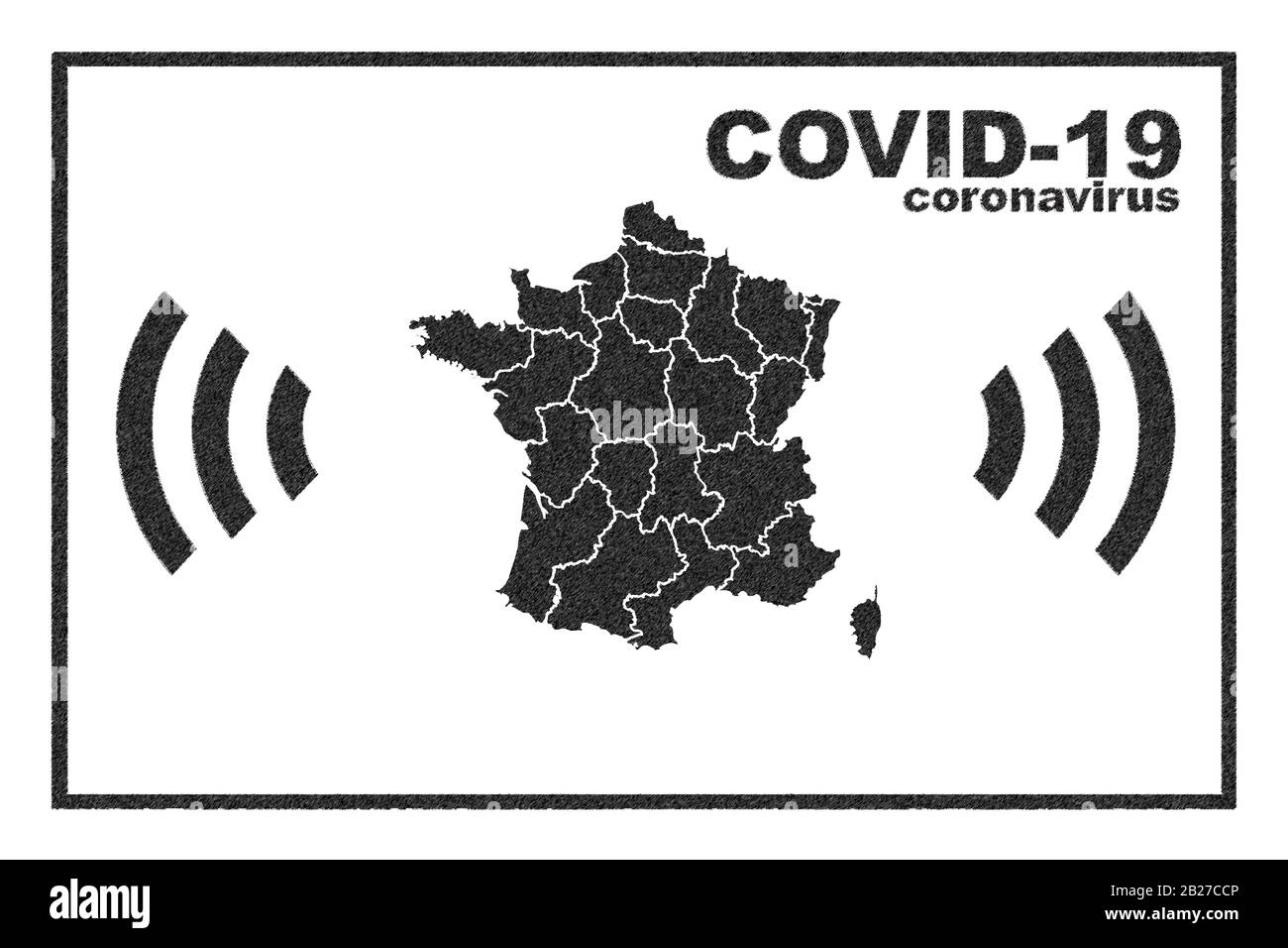 Coronavirus COVID-19 in FRANKREICH Stockfoto