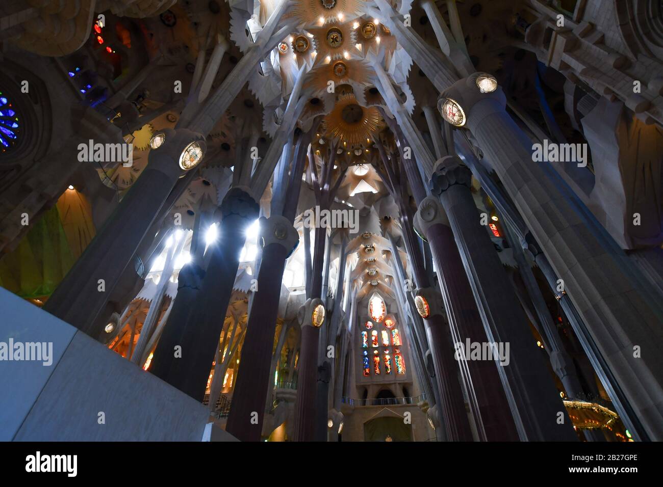 Barcelona España la sagrada familia de GAUDI 2020/01/ Stockfoto