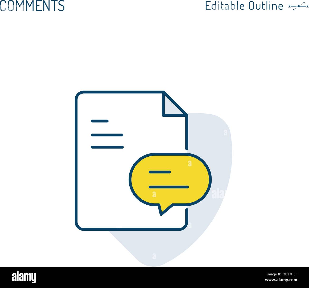 Feedback-Symbol, Dokument, Kommentarsymbol, Sprechblase, Häufig gestellte Fragen, Untersuchung und Analyse, Office-Dateien von Corporate Business, bearbeitbare en Stock Vektor