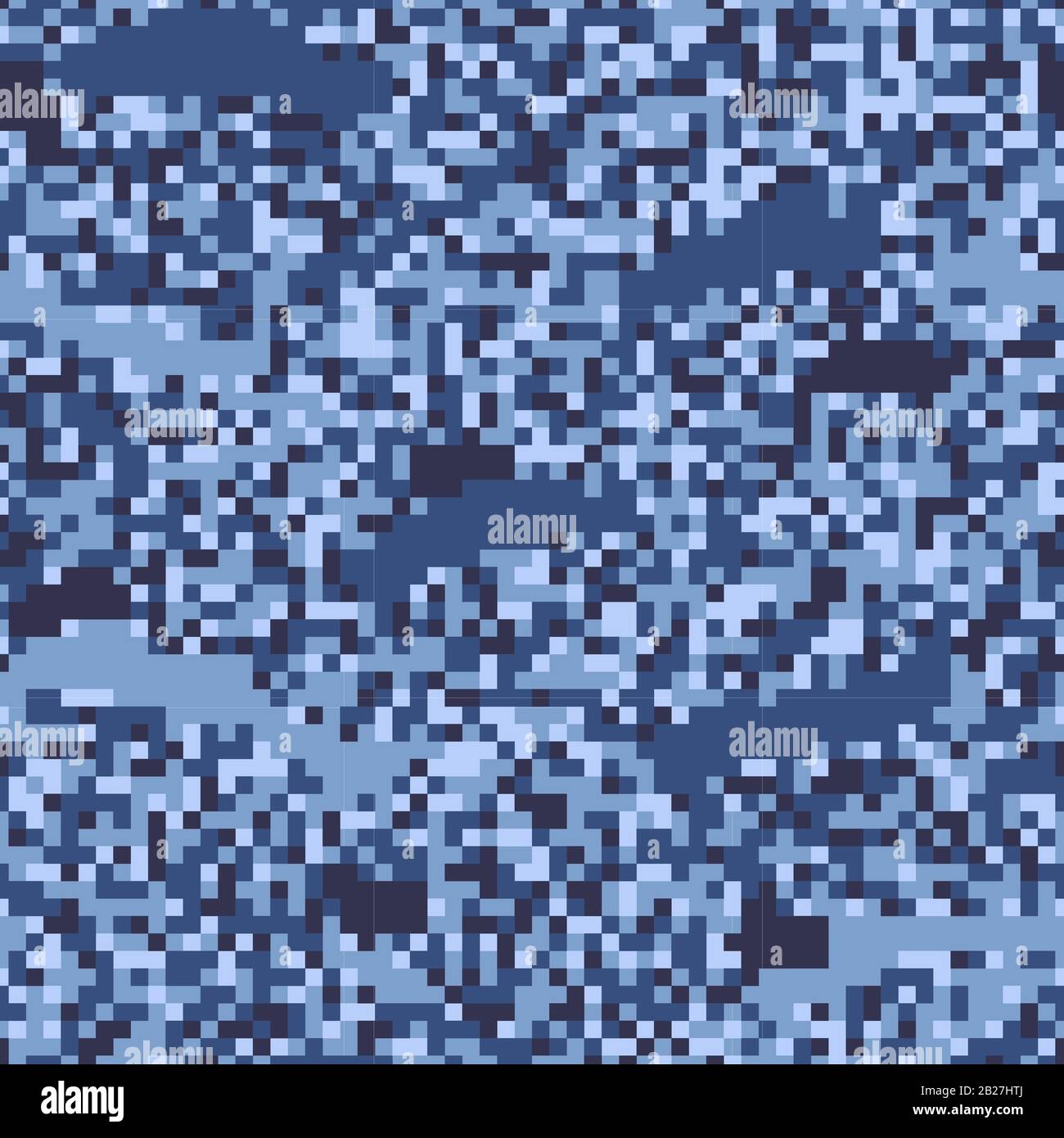 Farbmuster mit nahtlosem Muster, Pixeltarnung. Winterstruktur. Einfache Vektorgrafiken. Für das Design von Stoff, Verpackungspapier, Abdeckungen und Websit Stock Vektor