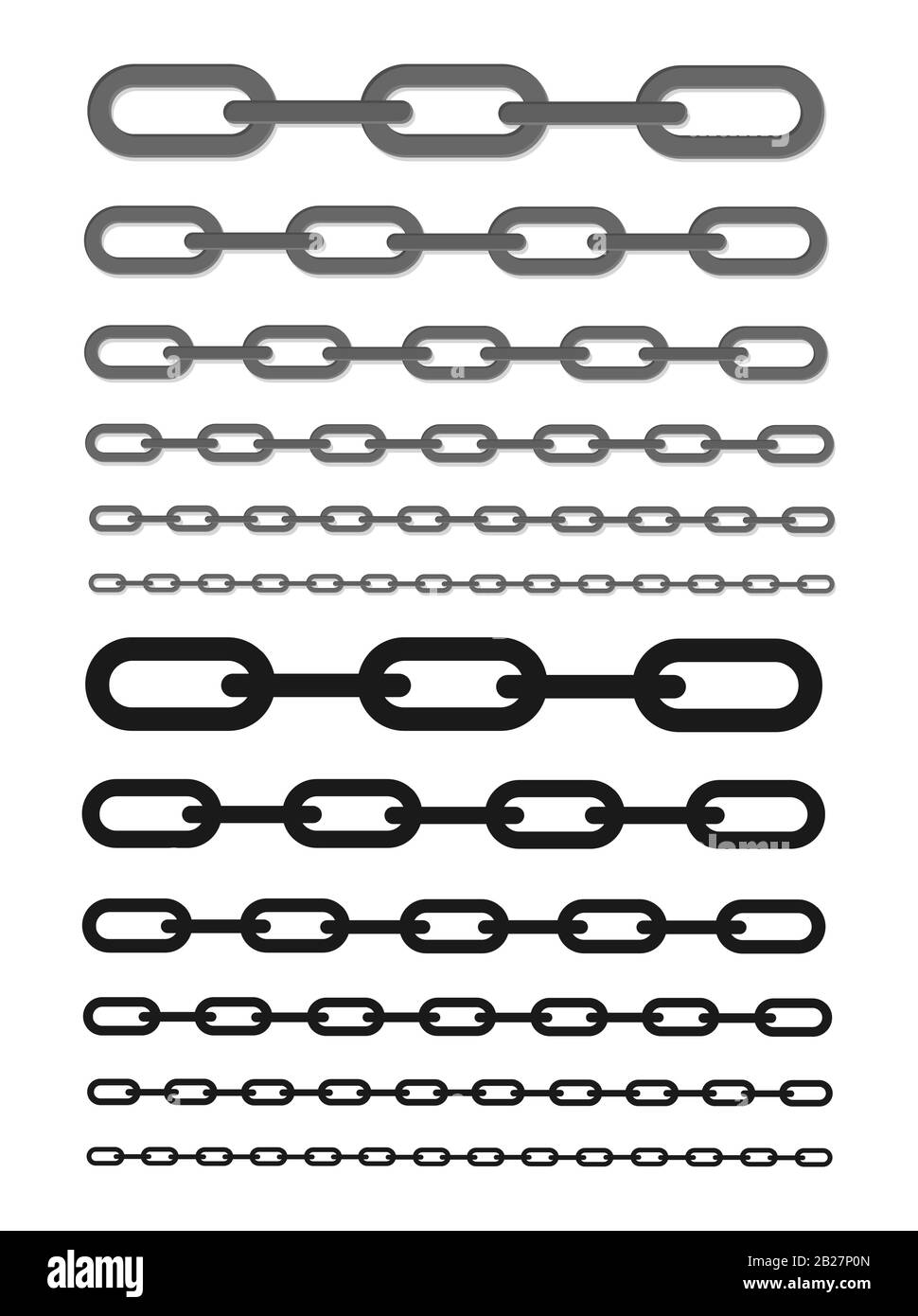 Vektor Metall-Eisen-String-Satz isoliert Stock Vektor