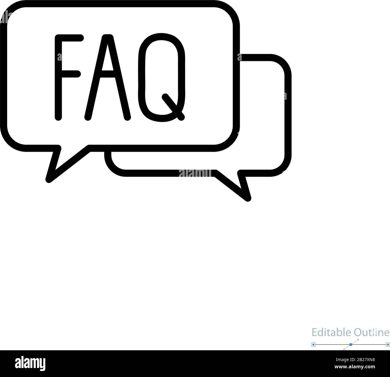 Häufig gestellte Fragen, FAQ-Symbol, Frage-und-Antwort-Symbol, Kontakt, FAQ-Seite, Lösung Stock Vektor