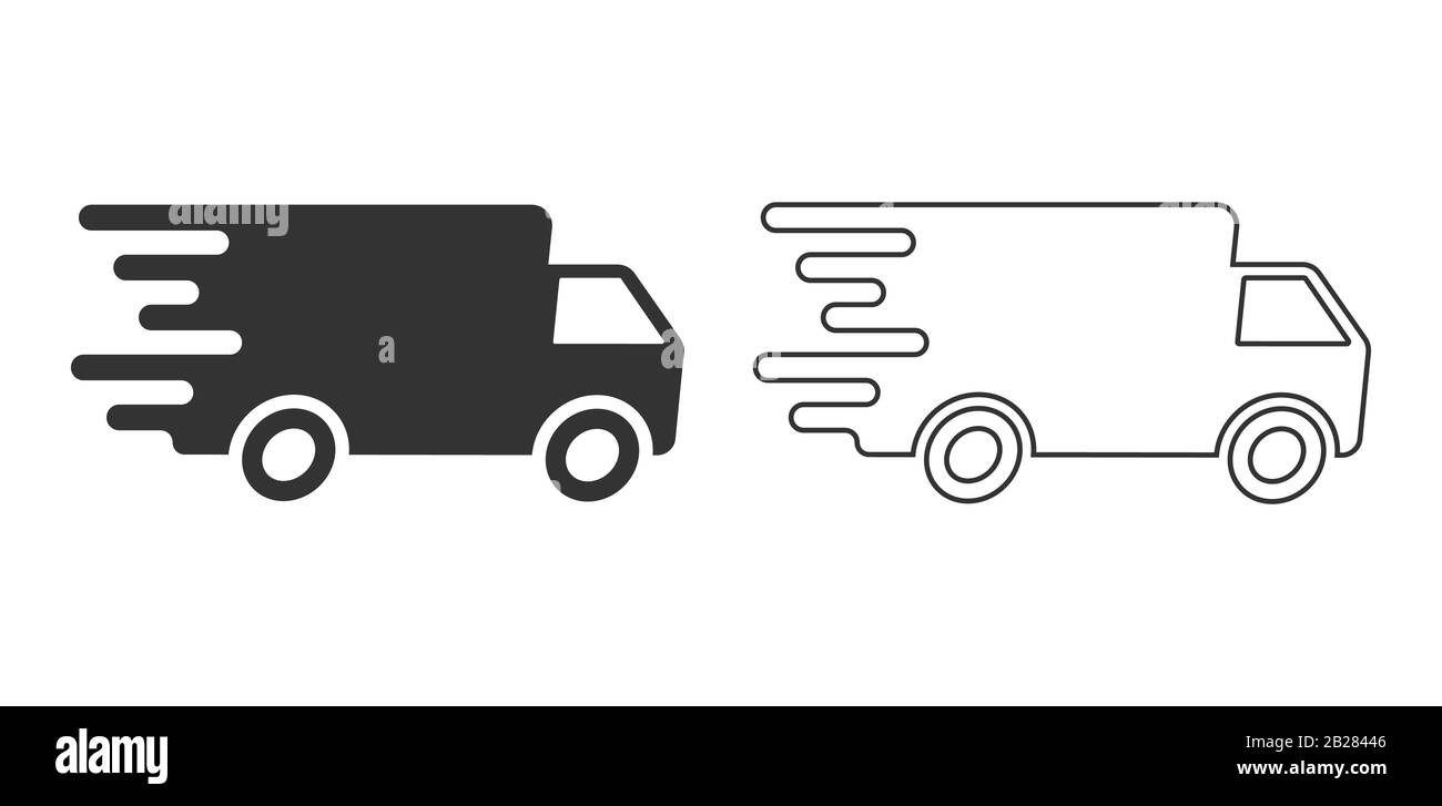 Symbol für schnelle Lieferung des Staplers. Vektorgrafiken Stock Vektor