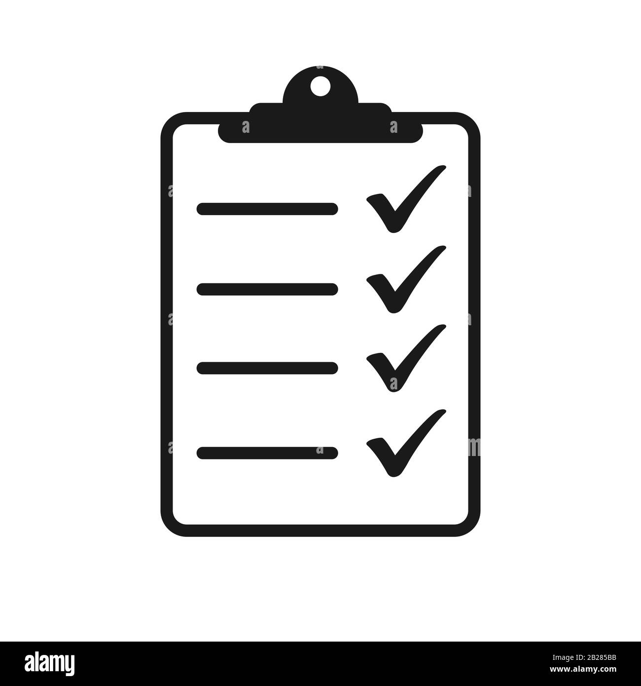 Symbol Zwischenablage Checkliste VektorSymbol Alamy
