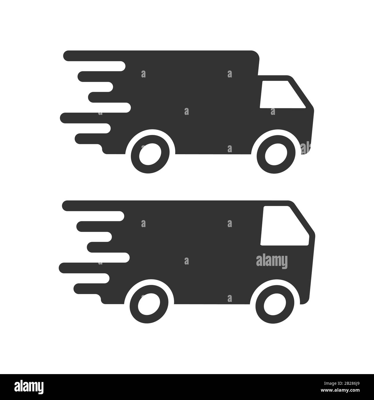 Symbol für schnelle Lieferung des Staplers. Vektorgrafiken Stock Vektor