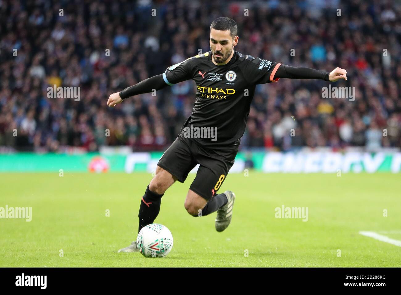 London, Großbritannien. März 2020. "Lkay Gundogan" (8) von Manchester City während des Carabao-Cup-Finales zwischen Aston Villa und Manchester City im Wembley-Stadion, London am Sonntag, den 1. März 2020. (Kredit: Jon Bromley / MI News) Foto darf nur für redaktionelle Zwecke in Zeitungen und/oder Zeitschriften verwendet werden, Lizenz für kommerzielle Nutzung erforderlich Credit: MI News & Sport /Alamy Live News Stockfoto