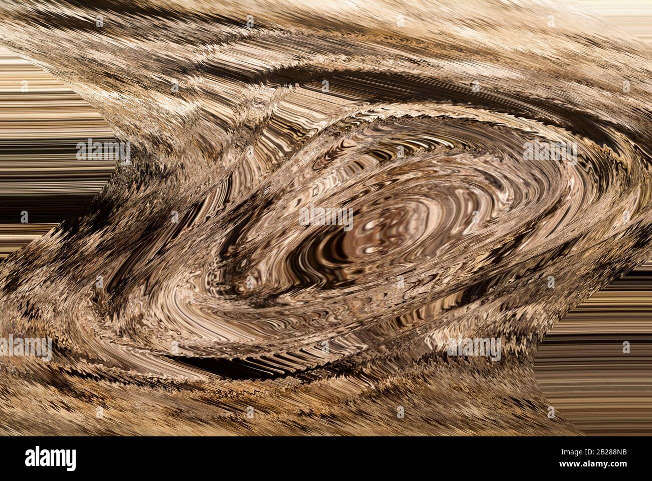 MARMOR-PARADOX: Ein Stück Holz entwickelt sich nach vielen digitalen Manipulationen und Verzerrungseffekten zu einer Reihe von Bildenden Künsten. Stockfoto