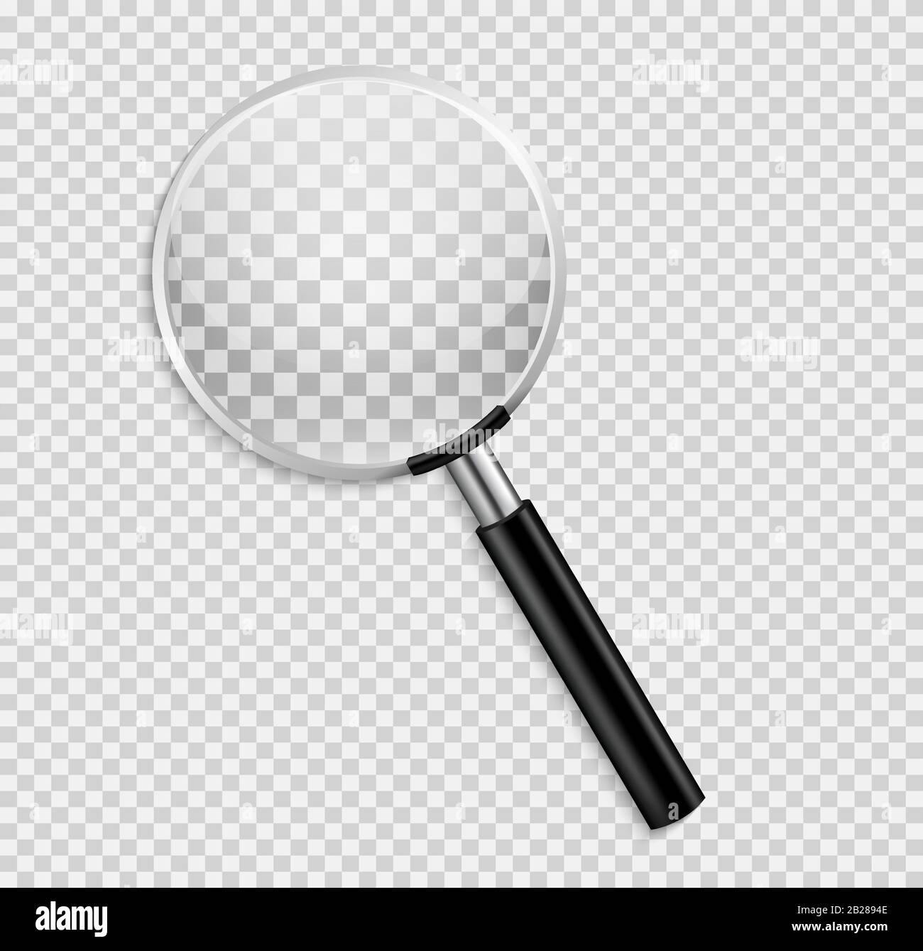 Realistische Lupenvektor-isolierte Vektorgrafiken auf transparentem Hintergrund Stock Vektor