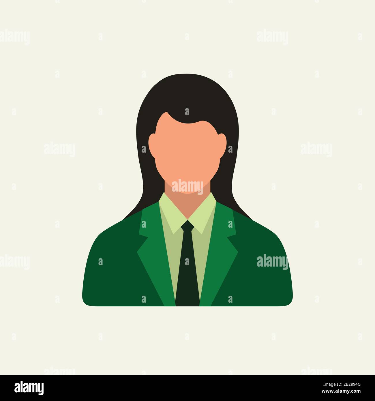 Profilbild, Avatar-Frauen-Symbol, Geschäftsleute, Silhouette Stock Vektor