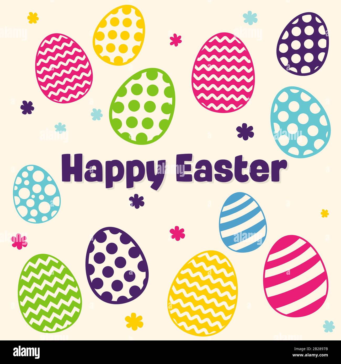 Hintergrund der Ostereier. Vektorgrafiken. Stock Vektor