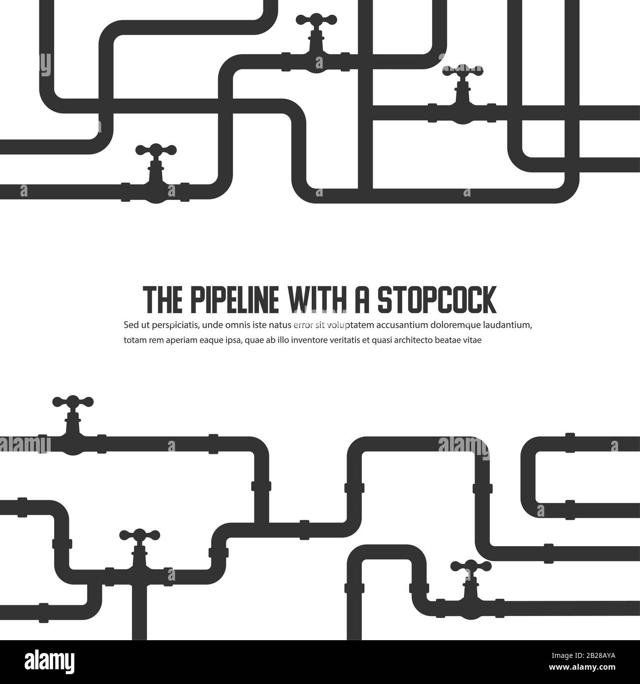 Pipelines Hintergrundkonzept für Marketing und Werbung, Vector Illustration. Stock Vektor