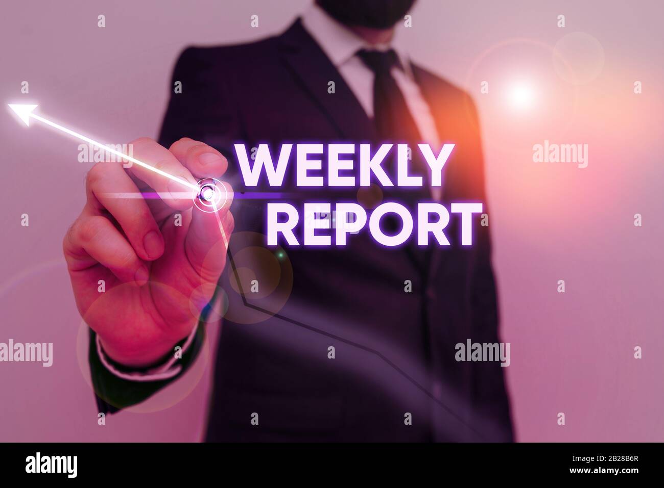 Text Zeichen angezeigt Wochenbericht. Business Foto präsentiert Informationen über das, was innerhalb der Woche bekannt geworden sind, Stockfoto