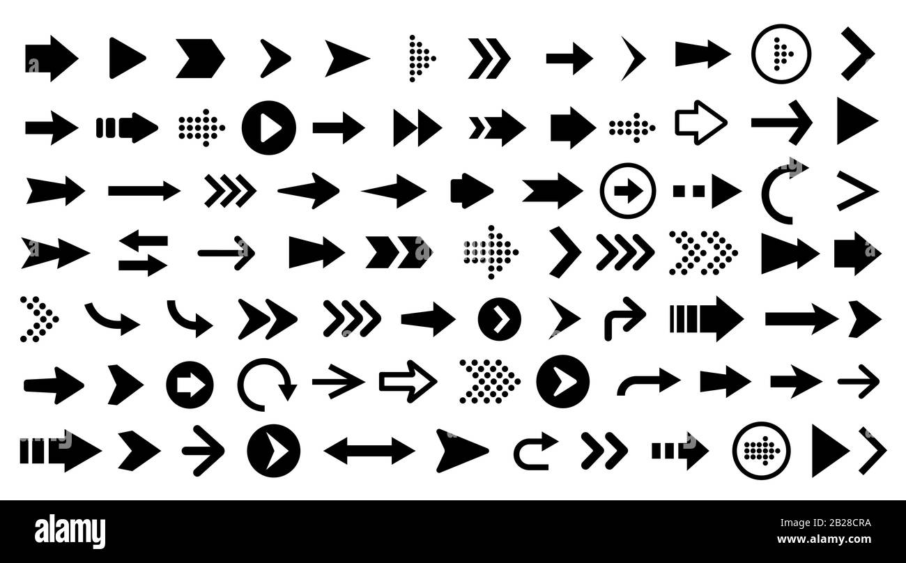 Pfeilsymbole festgelegt. Vektorgrafiken Stock Vektor